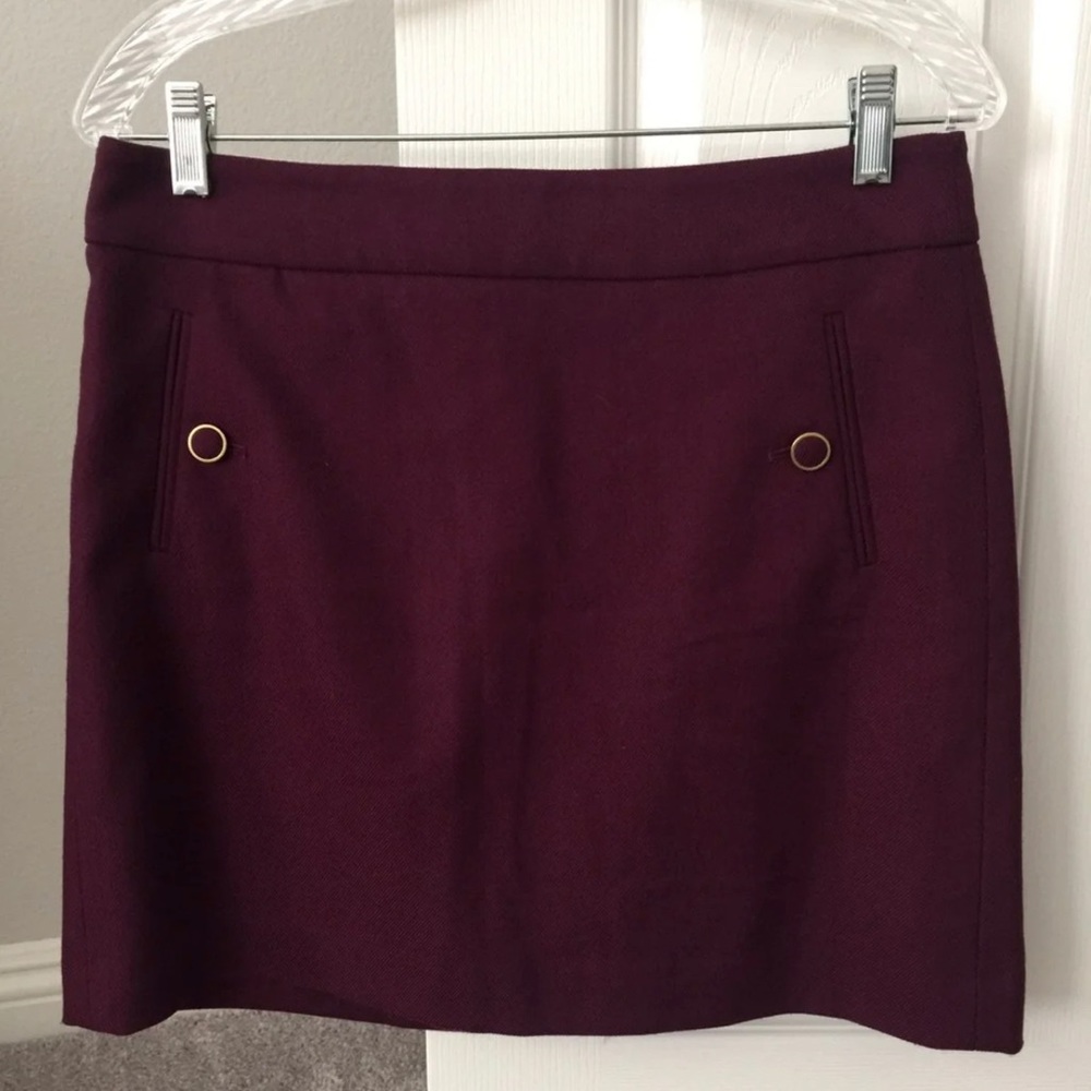 Loft Maroon Skirt